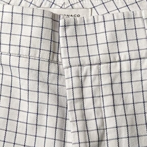 CLUB MONACO Women's Ankle Cropped Pants  Size 0  White Navy Check  NWOT - Picture 4 of 6